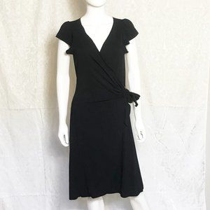 Max Studio Black Wrap Dress Rayon/Spandex